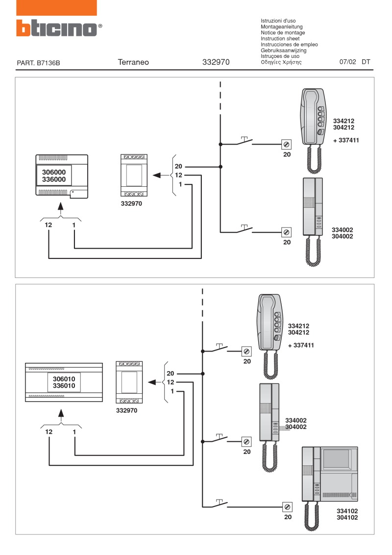 Bticino Intercom Wiring Diagram Wiring Diagram